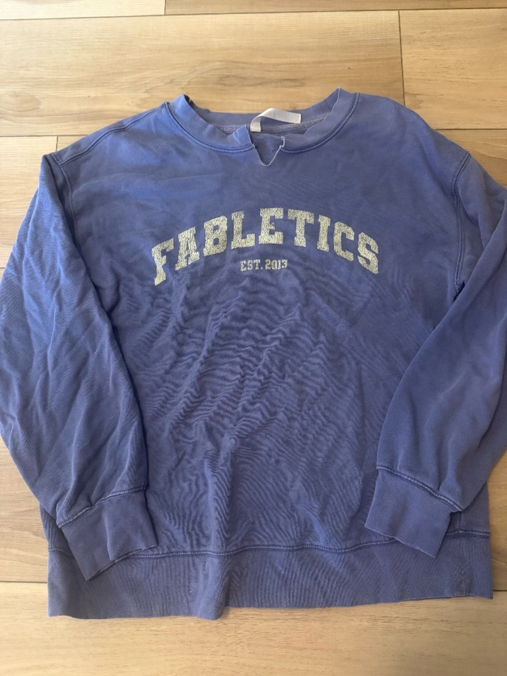 Fabletics Crewneck Sweatshirt Blue Size Small Cozy Athleisure Pullover